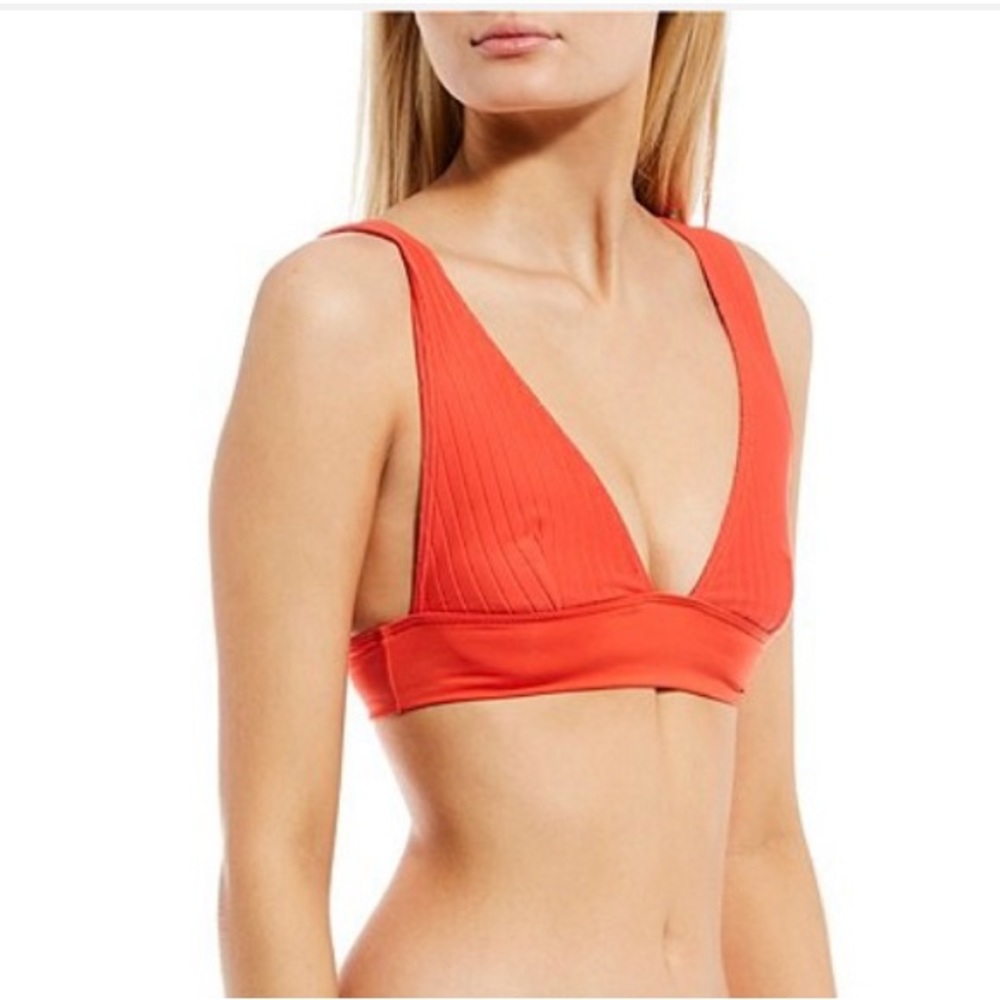 Billabong Ribbed V-Neck Swim Top